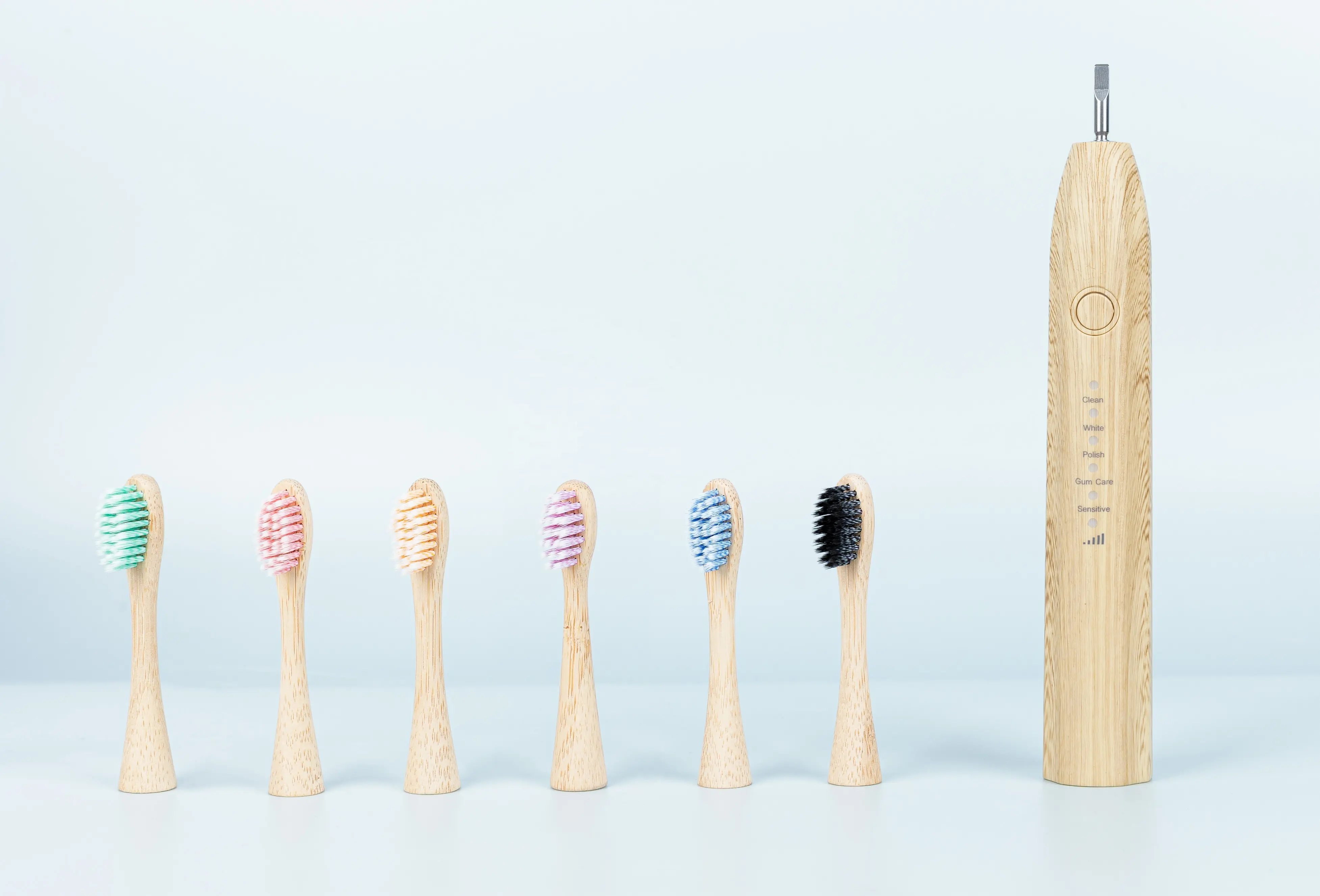 Zhijian bamboo electric replacement toothbrush heads environmentally Friendly Replaceable Tooth Heads Customized Logo