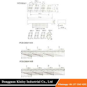 0.80 zoll 20mm 7 segment led-anzeige modul 4 digit mit super rot aus fabrik