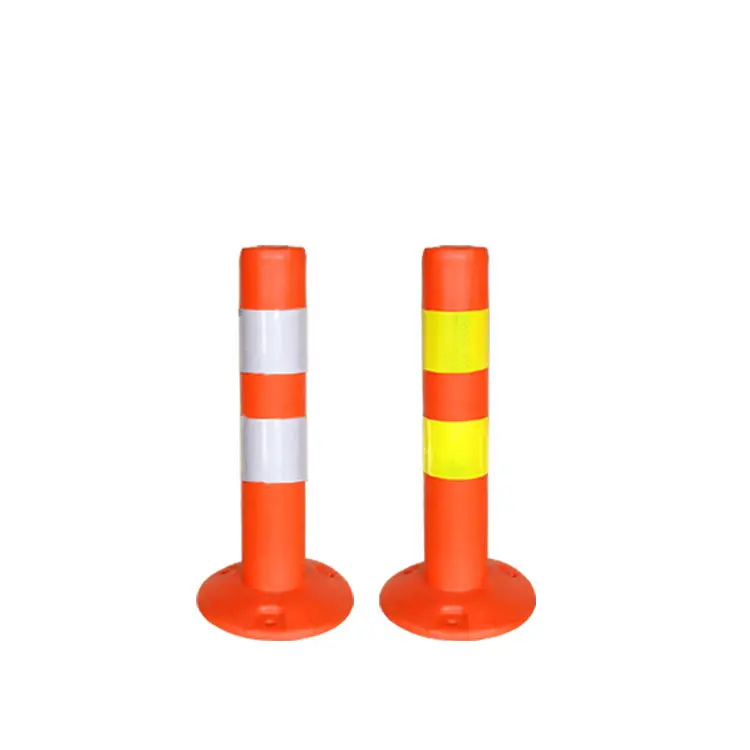 45cm Eva Road Traffic Safety Red con amarillo/blanco Reflectante Advertencia Traffic Delineator Post