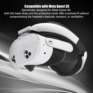 Front Shell Headset Cover with Accessories Strap Reduce Facial Stress Comfort Head Strap for <strong>Quest</strong> 3S - Product Image 2