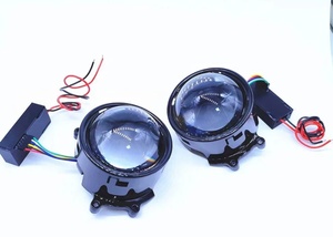 CLZ DEVIL'S EYE 12v <strong>12W</strong> Demon Eye Headlight Retrofit Kits Fitting Car Light Accessories Round Bulb Devil Eyes Projector Lens - Product Image 2