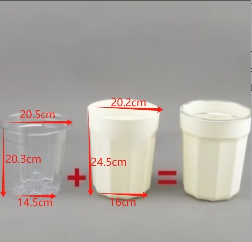 Transparente 20 + blanco 20 (columna de algodón incluida)