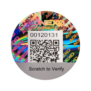 Etiqueta adhesiva de seguridad con código qr, pegatina de impresión de tinta invisible uv con tecnología de tinta fluorescente anti-falsificaciones - Product Image 3