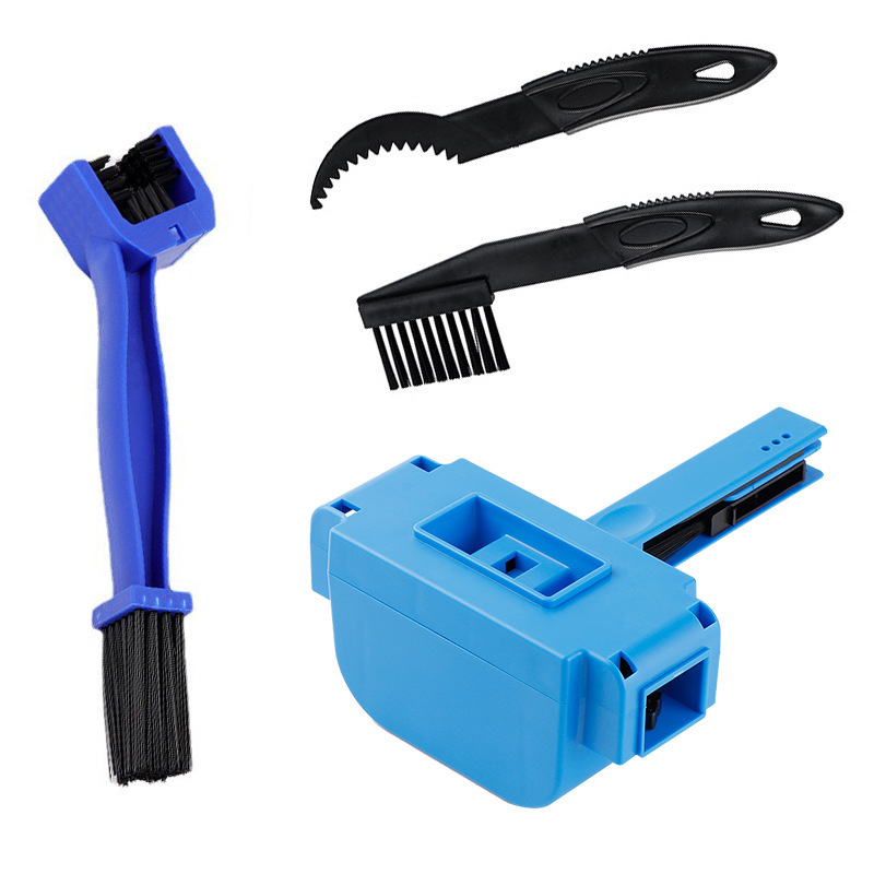 Limpiador de cadenas, cepillo azul para cadenas, cepillo pequeño azul.