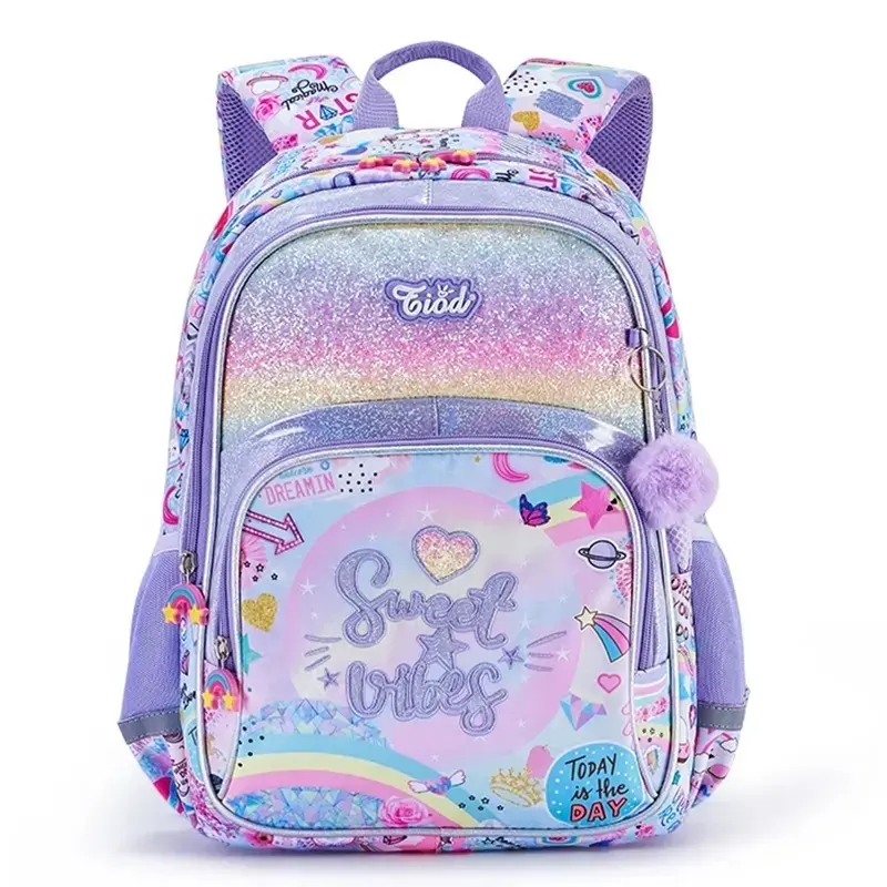 Mochilas escolar infantis para meninas, sacos personalizados para escola