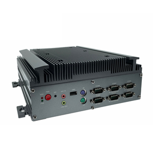 מחשב בקרה תעשייתית מוטבעים 4xlan 6xcom 9xusb, כפול 4k תצוגת פלט תעשייתי ללא קנאי לוח מסך