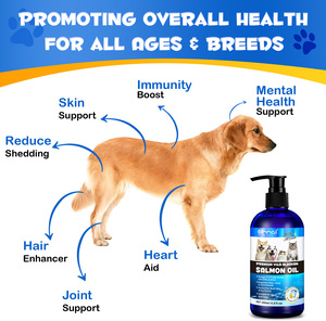OEM 250ml Natural Liquid Omega 3 Pet Fish <strong>Oil</strong> Drops Bulk Feed Grade Pure Wild Alaskan Salmon <strong>Oil</strong> for Dogs and Cats - Product Image 3