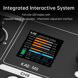 Classic High Quality Portable <strong>Bluetooth</strong> Professional Sound System Stage Guitar <strong>Audio</strong> Speaker with Smart LCD Screen - Product Image 6