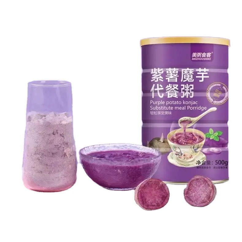 Meizhoushike-recambio de harina de patatas, 500g, Morado, konjac