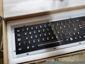 Black metal <strong>computer</strong> <strong>keyboard</strong> with touchpad with customize layout - Product Image 2