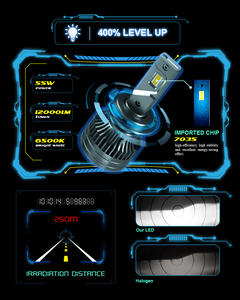 GPNE CSP 12000LM soğuk beyaz 6000K 100w 9003 H4 LED far ampulü halojen değiştirme için yüksek/düşük ışın dönüşüm kiti - Product Image 4