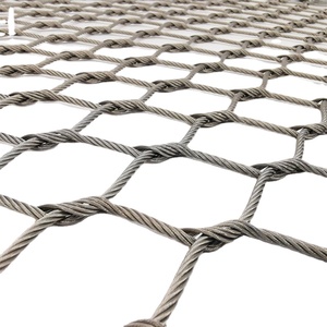 Hayvanat bahçesi kuş papağan Aviary güvenlik eskrim için dokuma açık yüksük paslanmaz çelik tel halat Mesh Net - Product Image 1