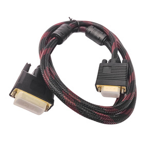 黑色1.5米 (5英尺) DVI至VGA模拟音频视频电缆，带HD15公连接器 - Product Image 2