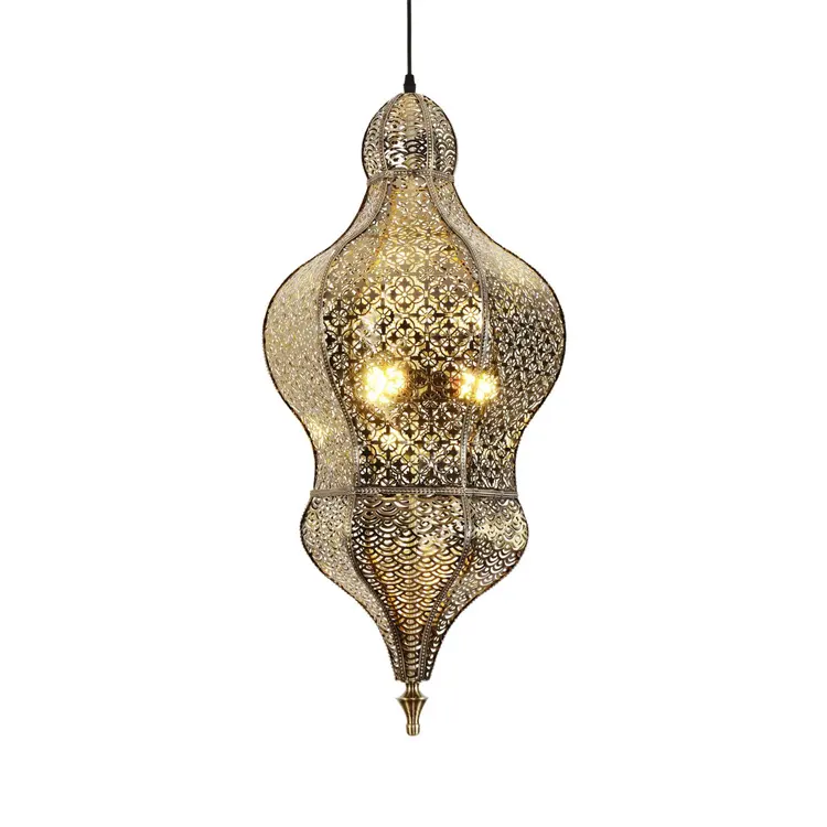 Lampadario moschea illuminazione marocchina decorazione per interni lampada a sospensione vintage ottone antico per cucina