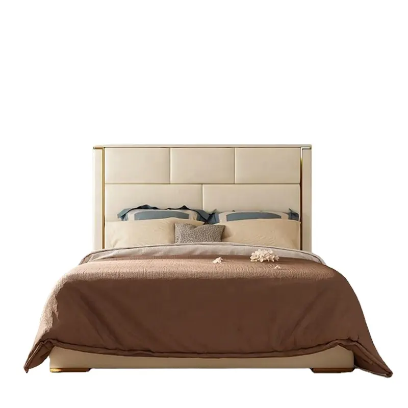 Đồ Nội Thất Phòng Ngủ Hiện Đại Phong Cách Ý King Size Bed Tấm Da Bed