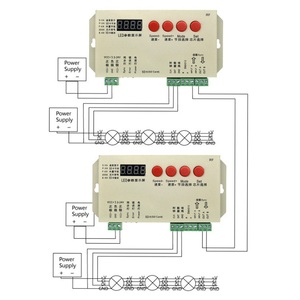 DC5V DC12V DC24V RGB Magic Color LED-Punkt matrix licht DMX-Signal RGBIC-Programmierung SPI-LED-Pixel-Controller mit Fernbedienung
