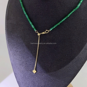 שרשרת זהב 14 קראט מלא תכשיטי זהב מלא עם אבזם מתכוונן בצורת פרח מתכוונן - Product Image 5