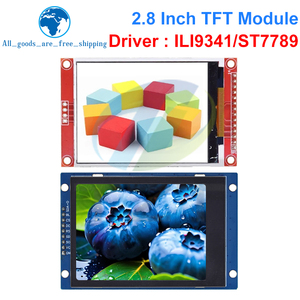 TZT 2,8 "240x320 SPI TFT LCD Serial Port Modul mit PCB Micro SD ILI9341 / ST7789V 5V/3,3 V 2,8 Zoll LED-Anzeige für Arduino - Product Image 4