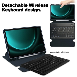 三星Galaxy Tab S9 FE + 360旋转垫电脑皮套带键盘的工厂优质平板键盘外壳 - Product Image 5