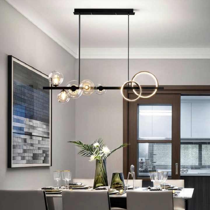 Lampu ruangan gantung Nordic, lampu kacang ajaib lampu gantung mewah Modern sederhana kreatif restoran Bar pakaian toko-ruang gantung