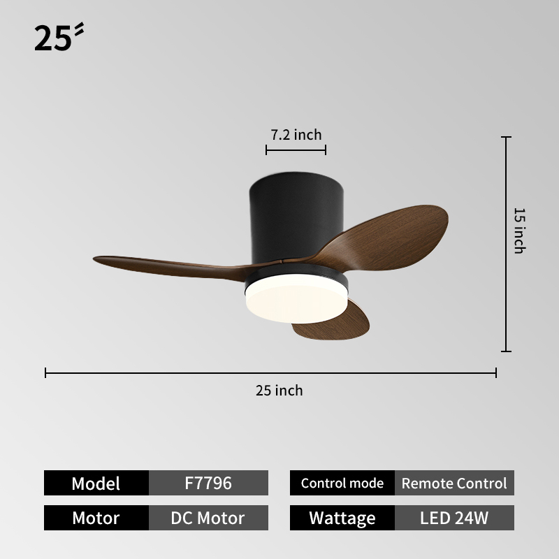 25 PULGADAS - Negro + Madera
