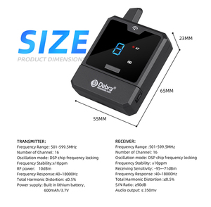 Er-mini UHF kablosuz kulak içi monitör sistemi profesyonel sahne yayın ses kartı açık, küçük konserler için, tiyatro - Product Image 4
