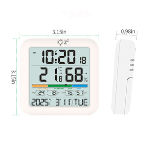 Bán Buôn OEM Kỹ Thuật Số Nhiệt Độ Cao Độ Ẩm Màn Hình Trong Nhà Ngoài Trời Phù Hợp Hộ Gia Đình Nhiệt Kế Cho Nhà Sử Dụng Bé Phòng - Product Image 6