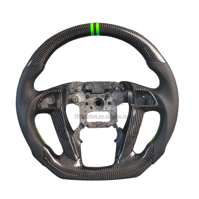 Crosstour Carbon+Leather+Green Top Line Stitching