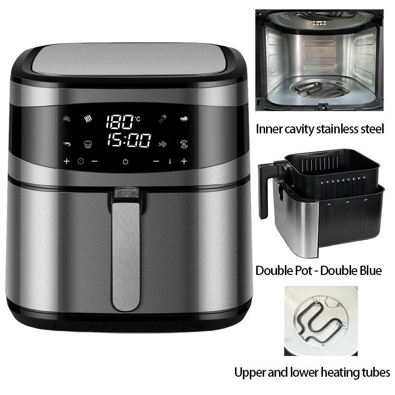 หม้อสแตนเลสสองชั้น 8 ลิตร พร้อมระบบทำความร้อนบนและล่าง