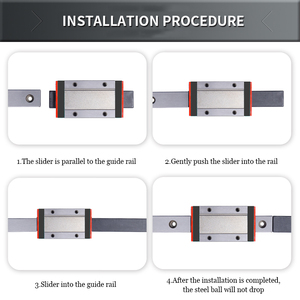 Guía lineal MGN, carril de bloque deslizante, longitud de 100-1000mm, modelo de carro MGN7C, MGN7H, MGN9C, MGN9H, MGN12C, MNG12H, MGN15C, MGN15H - Product Image 2