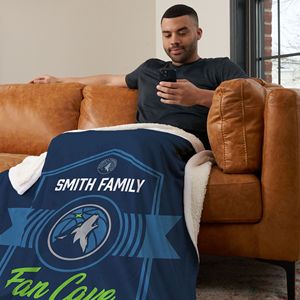 Dominion kişiselleştirilmiş 50x60 inç NBA NBA Timberwolves ipek dokunmatik Sherpa atmak battaniye DB özelleştirilebilir spor battaniye - Product Image 3