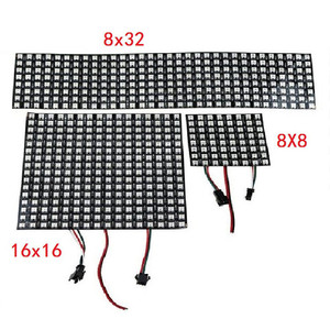 Программируемые ws2812b массивы 8x32 rgb 5050 Гибкая панель WS2812B DC24V светодиодная печатная плата