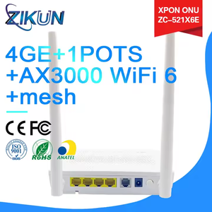 Zikun ZC-521X6E XPON ONU MESH Dualband 4GE 1POTS AX3000 WIFI6 Router Guter Preis für Glasfaser netzwerk 5G 4G IP TCP Funktionen - Product Image 5