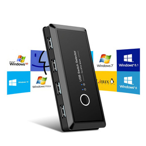 スイッチボックス2 in 4 Out USB 3.0スイッチセレクタ2コンピュータ共有4 USBデバイス - Product Image 2