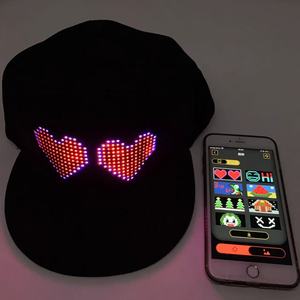 Sombreros con mensaje Led, gorra de béisbol con logotipo brillante, sombrero de fiesta luminoso, pantalla de luz programable, sombrero con leyendas rodantes Bluetooth - Product Image 3