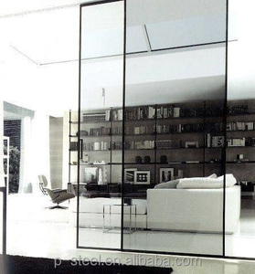 Customizable Modern Style Sliding Door with French Design Steel Frame Hanging Curtain-IdealCN <strong>Supplier</strong> - Product Image 5