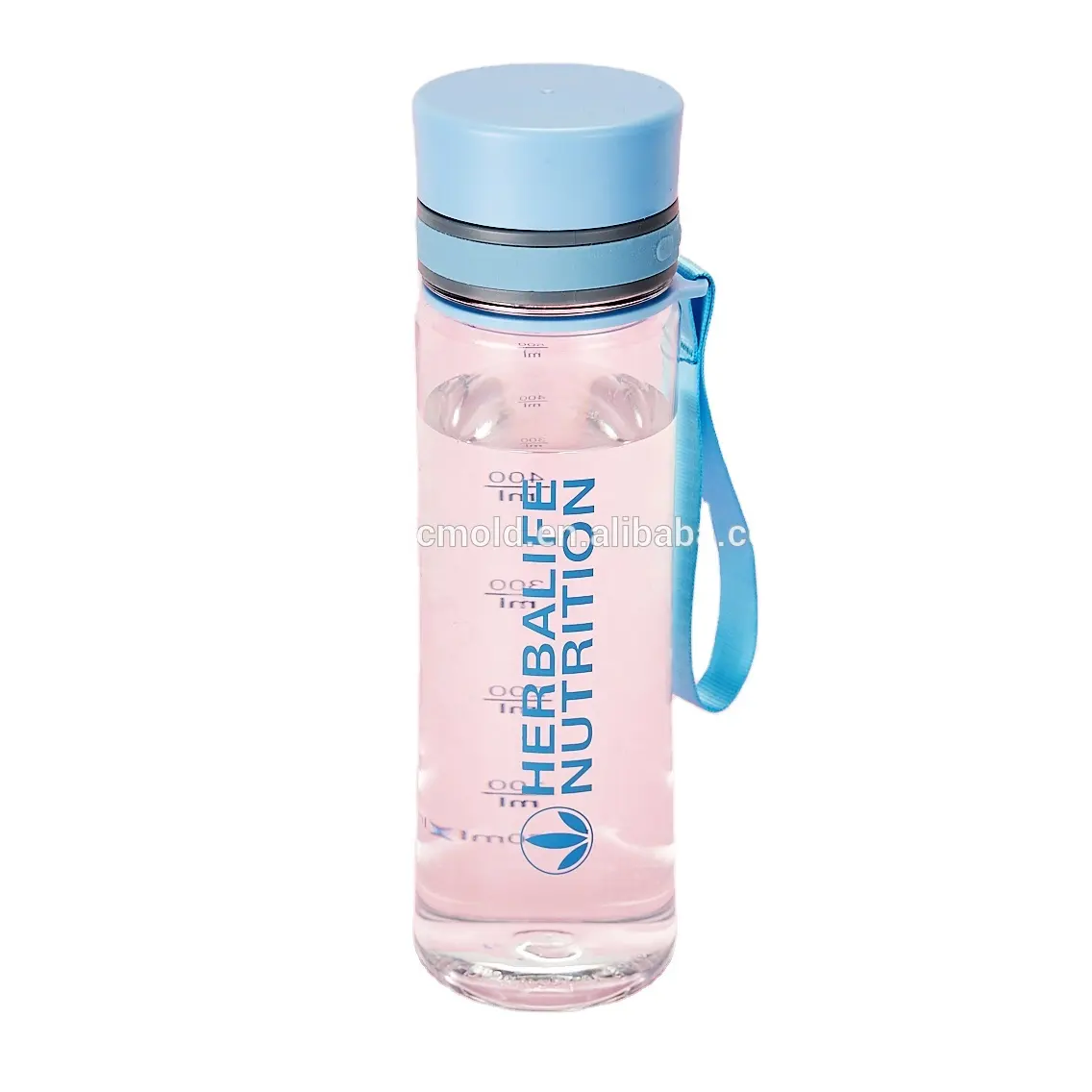 Portátil 0.6L Tritan bpa libre deporte botella de agua de plástico botella de bebida con impresión de logotipo personalizado 600ml