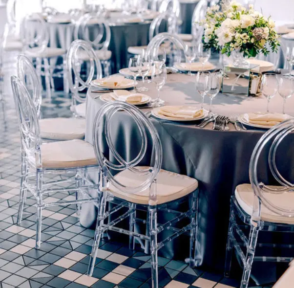 High Quality Wedding Event Stackable Chair Clear Acrylic Event Wedding Dining Restaurant Chair for Hotel Rental