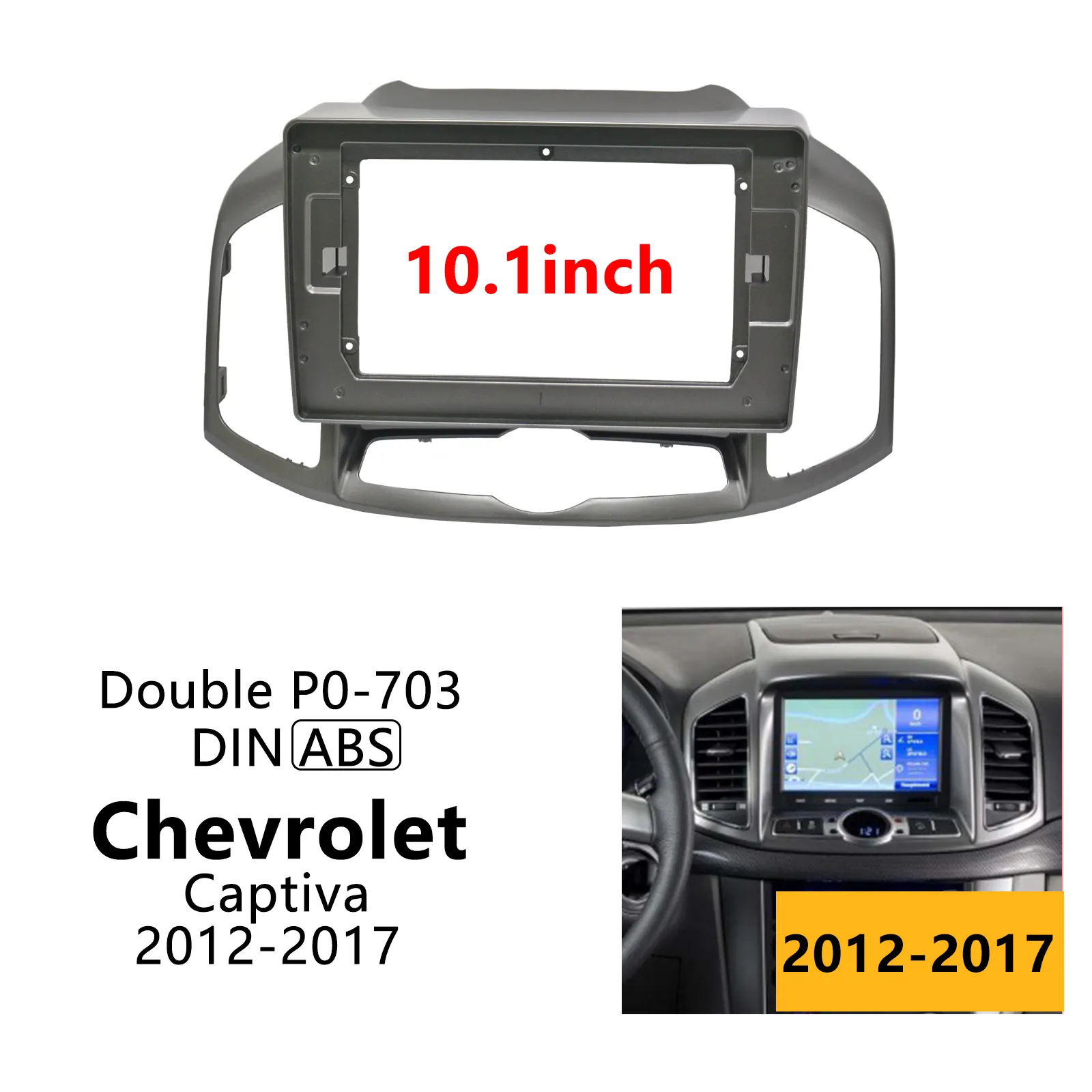 Fascia Black Frame für 10.1 zoll 2012-2017 Chevrolet Captiva Dash Mount Kit Trim Panel upgrade installation kit