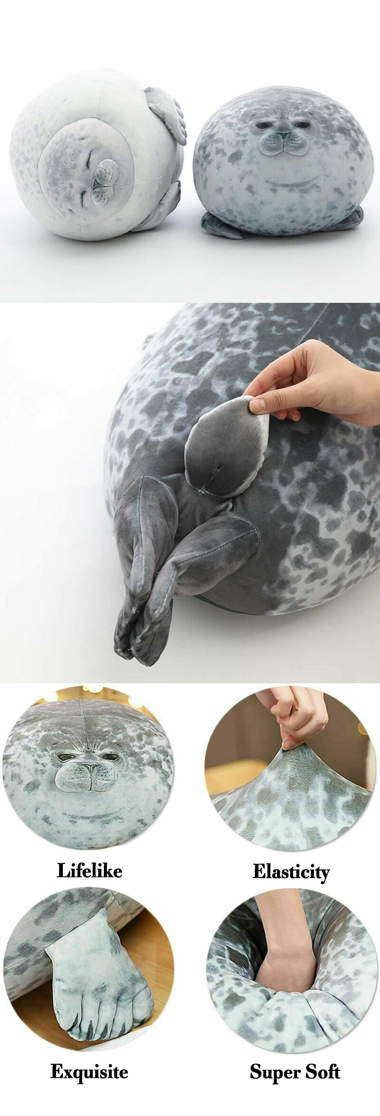 new arrivals seal pillow aquarium plush toy custom doll cushion doll oem odm home office pillow