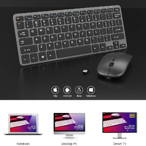 Modo dual Magic Multimedia recargable teclado inalámbrico ratón Combo compacto delgado para teclado Bluetooth ratón LED retroiluminado Mini - Product Image 4