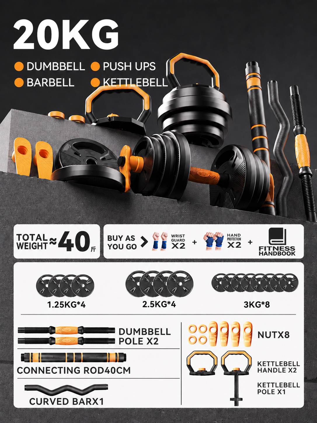 20 kg avec Kettlebell