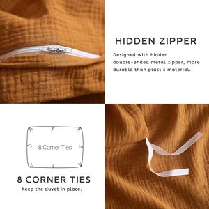 QDTEX 3pcs100% 棉2层大号羽绒被套床上用品套装平纹细布定制颜色尺寸羽绒被套床单套装 - Product Image 4
