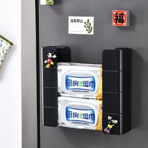 卫生间湿巾的独立式塑料分配器收纳器浴室雕刻设计的壁式储物架盒 - Product Image 2