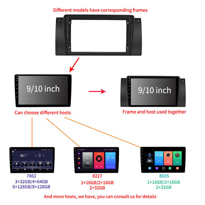 Bosstar 9 Inch Android Car Stereo Steering Wheel Control Video DVD Player for Kia Rio 2017 2018 2019 2020
