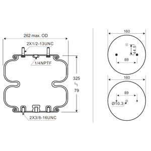 2B-5272 hava süspansiyon bahar Goodyear 2B9-250 578923206 üçgen 6332/4426 Neway/SAF <span class=keywords><strong>90557237</strong></span> çift kıvrık hava bahar