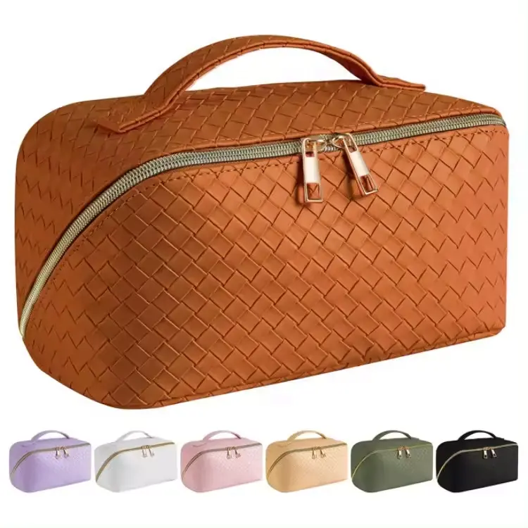 Grosir tas Organizer perjalanan tas kosmetik lipat tahan air membuat penyimpanan kotak perlengkapan mandi kait tas mandi menggantung tas rias