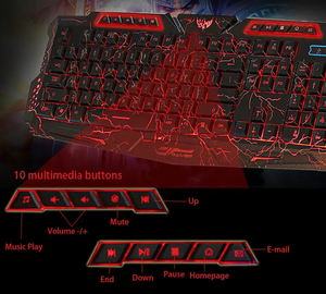 Mechanical Wired Led Gaming Backlit <strong>Keyboard</strong> 3 Colors Backlight Anti-slip Patches Laptop <strong>Computer</strong> Gaming <strong>Keyboard</strong> - Product Image 6