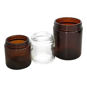 Siyah kap 16oz kahverengi büyük ağız toprak örnekleme şişesi ile 100ml 250 500 <span class=keywords><strong>1000</strong></span> amber cam mum kavanoz