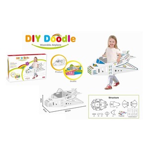 חידושים ילדים בעבודת יד אמנויות <span class=keywords><strong>3d</strong></span> היפופוטם יצירתי שרבוט diy נייר ציור צביעה קרטון צעצועים